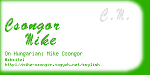 csongor mike business card